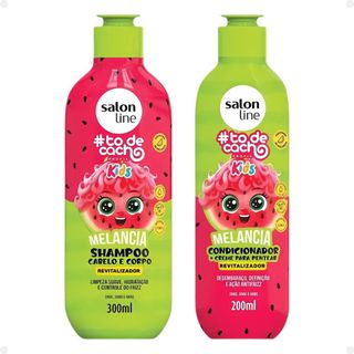 Kit Salon Line Kids #todecacho: Shampoo e Condicionador Melancia