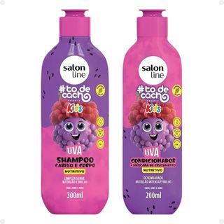 Kit Salon Line Kids #todecacho: Shampoo e Condicionador Uva