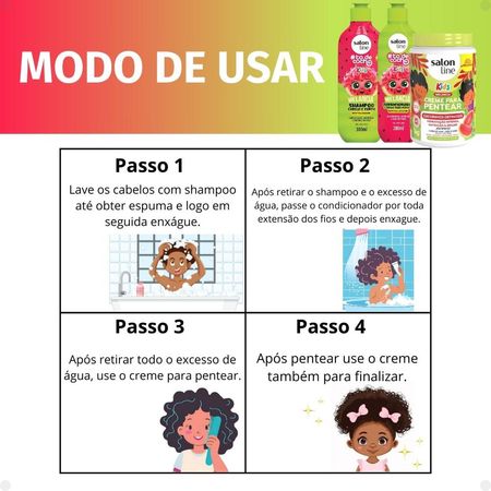 Kit-Salon-Line-Kids:-Shampoo-+-Condicionador-+-Creme-para-Pentear-Melancia--5