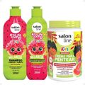 Kit Salon Line Kids: Shampoo + Condicionador + Creme para Pentear Melancia