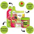 Kit Salon Line Kids: Shampoo + Condicionador + Creme para Pentear + Gelatina Melancia