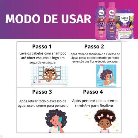 Kit-Salon-Line-Kids:-Shampoo-e-Condicionador-+-Creme-para-Pentear-Uva--3