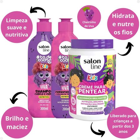 Kit-Salon-Line-Kids:-Shampoo-e-Condicionador-+-Creme-para-Pentear-Uva--4
