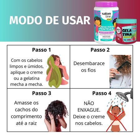 Kit-Salon-Line-Kids:-1-Creme-para-Pentear-e-1-Gelatina-Desembaraçante-Morango--5