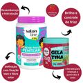 Kit Salon Line Kids: 1 Creme para Pentear e 1 Gelatina Desembaraçante Morango