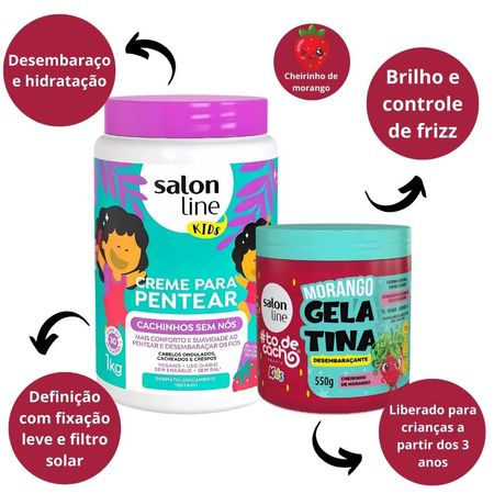 Kit-Salon-Line-Kids:-1-Creme-para-Pentear-e-1-Gelatina-Desembaraçante-Morango--2