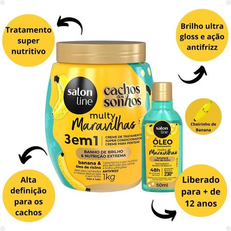 Kit-Salon-Line-Multy-Maravilhas:-1-Creme-3-em-1-+-1-Óleo-Banana--2