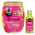 Kit Salon Line Multy Poderosos: 1 Creme 3 em 1 + 1 Óleo Melancia