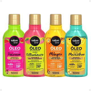 Kit Salon Line Multy Óleos: Melancia + Morango + Maracujá + Banana