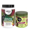Kit Salon Line Azeite de Oliva - Creme Para Pentear + Gel Definidor