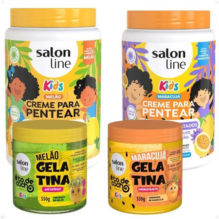 Kit-Salon-Line-Kids:-2-Cremes-e-2-Gelatinas-Melão-e-Maracujá--1