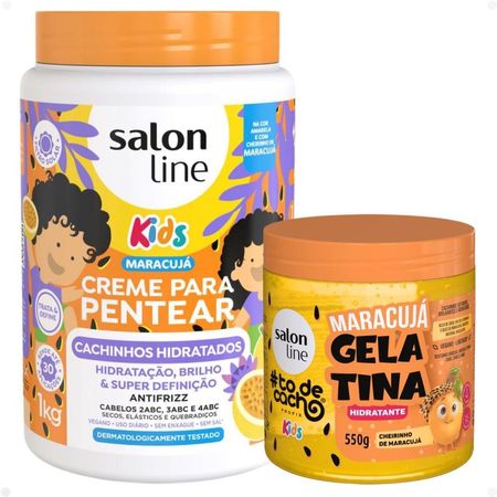 Kit-Salon-Line-Kids:-1-Creme-para-Pentear-e-1-Gelatina-Hidratante-Maracujá--1