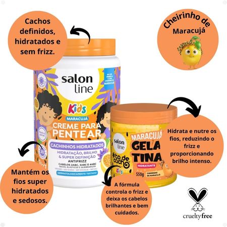 Kit-Salon-Line-Kids:-1-Creme-para-Pentear-e-1-Gelatina-Hidratante-Maracujá--2