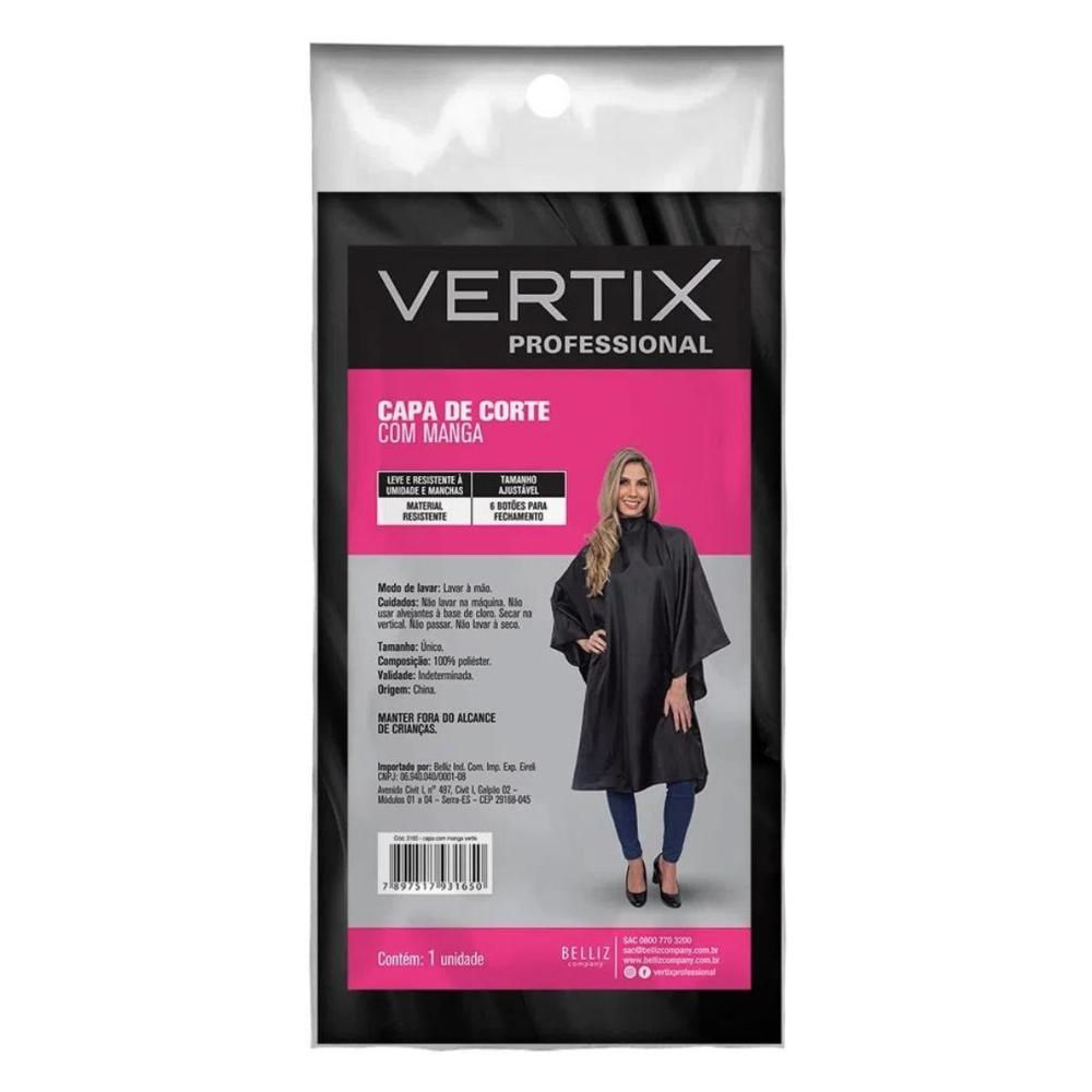 Capa de Corte Com Manga Belliz Vertix Preta