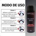 Kit Vertix: 3 Fibras Capilar Preta 25g