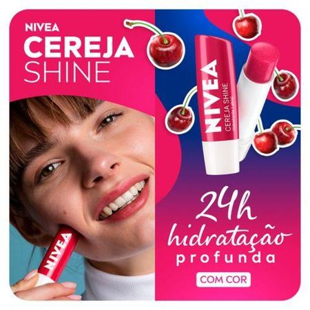 Protetor-Labial-Nivea---Com-Cor---Cereja-Shine---4,8g--2
