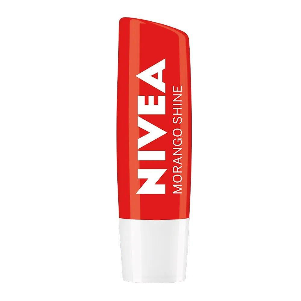 Protetor Labial Nivea - Com Cor - Morango Shine - 4,8g