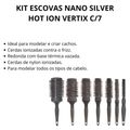 Kit Escovas Nano Silver Hot Ion Vertix