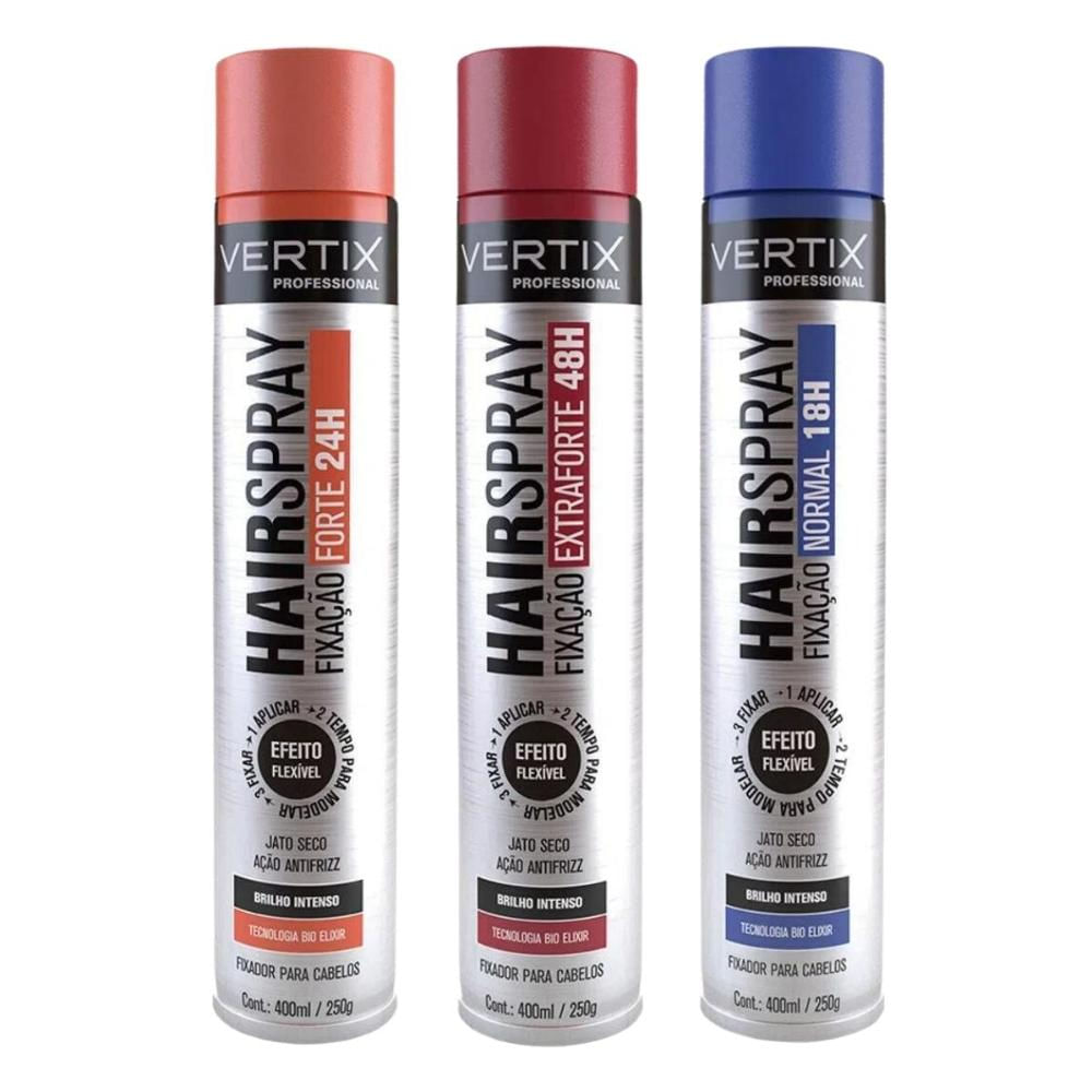 Kit Fixador Para Cabelos Vertix Hairspray