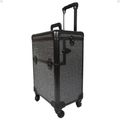 Maleta Carrinho 2 em 1 Klass Vough 2 Andares 4 Rodinhas com Strass DB-913T-BL