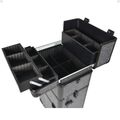 Maleta Carrinho 2 em 1 Klass Vough 2 Andares 4 Rodinhas com Strass DB-913T-BL