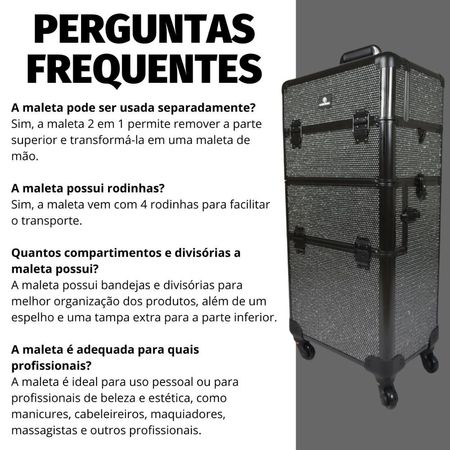 Maleta-Carrinho-2-em-1-Klass-Vough-2-Andares-4-Rodinhas-com-Strass-DB-913T-BL--8