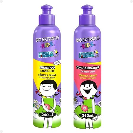 Kit-Bio-Extratus-Kids-A-Turma-do-Maluquinho-Lisos:-Shampoo-+-Condicionador-+-Máscara-+-Spray-+-Finalizador--3