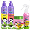 Kit Bio Extratus Kids A Turma do Maluquinho Lisos: Shampoo + Condicionador + Máscara + Spray