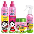 Kit Bio Extratus Kids A Turma do Maluquinho Cacheado: Shampoo + Condicionador + Máscara + Spray