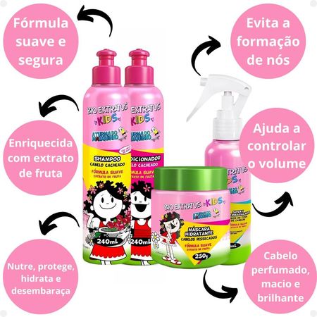 Kit-Bio-Extratus-Kids-A-Turma-do-Maluquinho-Cacheado:-Shampoo-+-Condicionador-+-Máscara-+-Spray-+-Finalizador--8