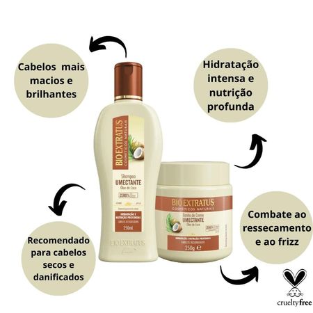 Kit-Bio-Extratus-Umectante-Óleo-de-Coco:-Shampoo-250ml-e-Banho-de-Creme-250g--2