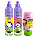 Kit Bio Extratus Kids A Turma do Maluquinho Lisos: Shampoo + Condicionador + Finalizador