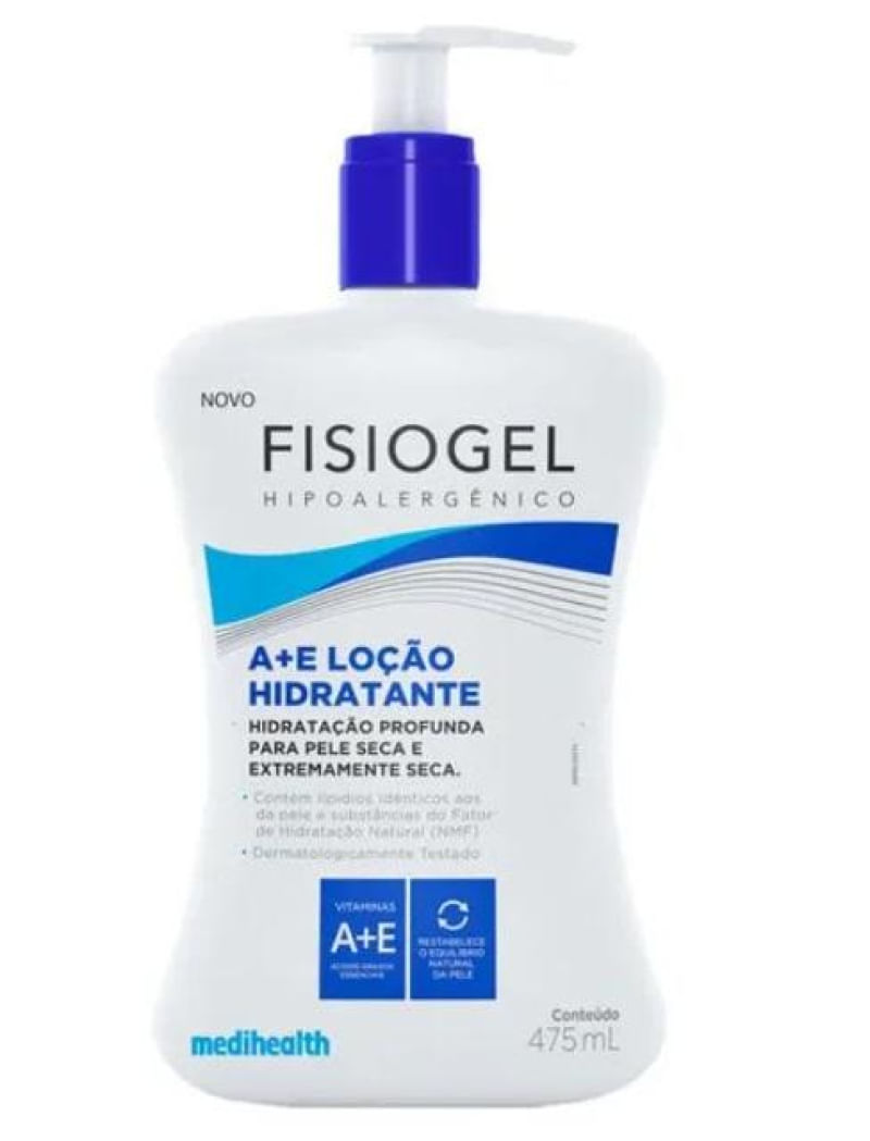 Fisiogel A+E Loção Hidratante Pele Seca e Extremamente Seca 475ml