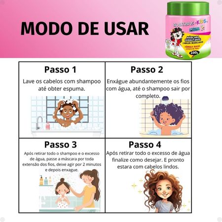Máscara-Hidratante-Bio-Extratus-Kids-A-Turma-do-Maluquinho-Cabelos-Ressecados-250g--5