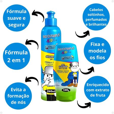 Bio-Extratus-Kids-A-Turma-do-Maluquinho-2-em-1:-Shampoo-e-Gel-Fixador--2