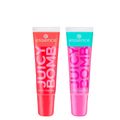 Kit Essence Gloss Labial Líquido Cintilante Juicy Bomb 104 Poppin' Pomegranate 10 ml + Gloss Gloss 105 Bouncy Bubblegum 10 ml