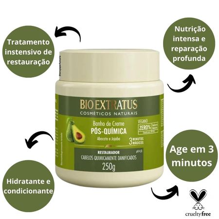 Banho-de-Creme-Bio-Extratus-Pós-Quimica-Abacate-e-Jojoba-250g--2