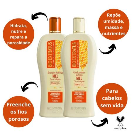 Kit-Nutritivo-Bio-Extratus-Mel-Chia-e-Colágeno---Shampoo-+-Condicionador--2