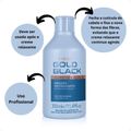 Kit Amend Gold Black: Creme Relaxante Amônia 500g + Emulsão Neutralizante 300ml + Reparador