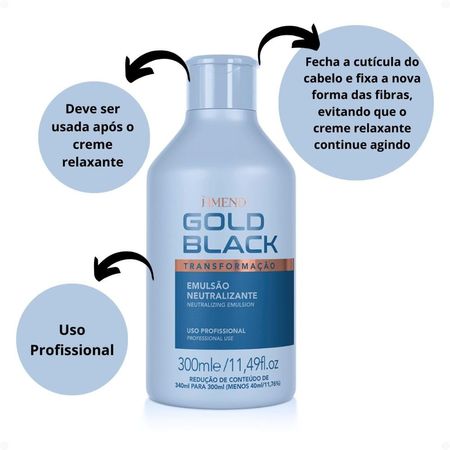 Kit-Amend-Gold-Black:-Creme-Relaxante-Amônia-500g-+-Emulsão-Neutralizante-300ml-+-Reparador--3