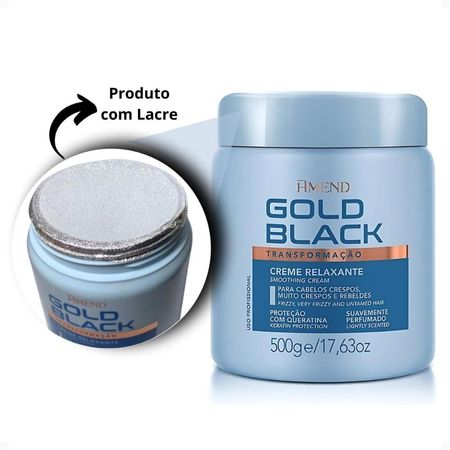 Kit-Amend-Gold-Black:-Creme-Relaxante-Amônia-500g-+-Emulsão-Neutralizante-300ml-+-Reparador--5