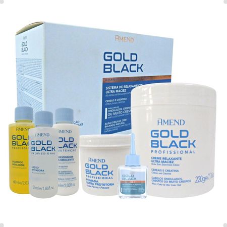 Kit-Amend-Gold-Black:-Sistema-de-Relaxamento-Guanidina-e-Reparador-de-Pontas-Amend-Gold-Black--1