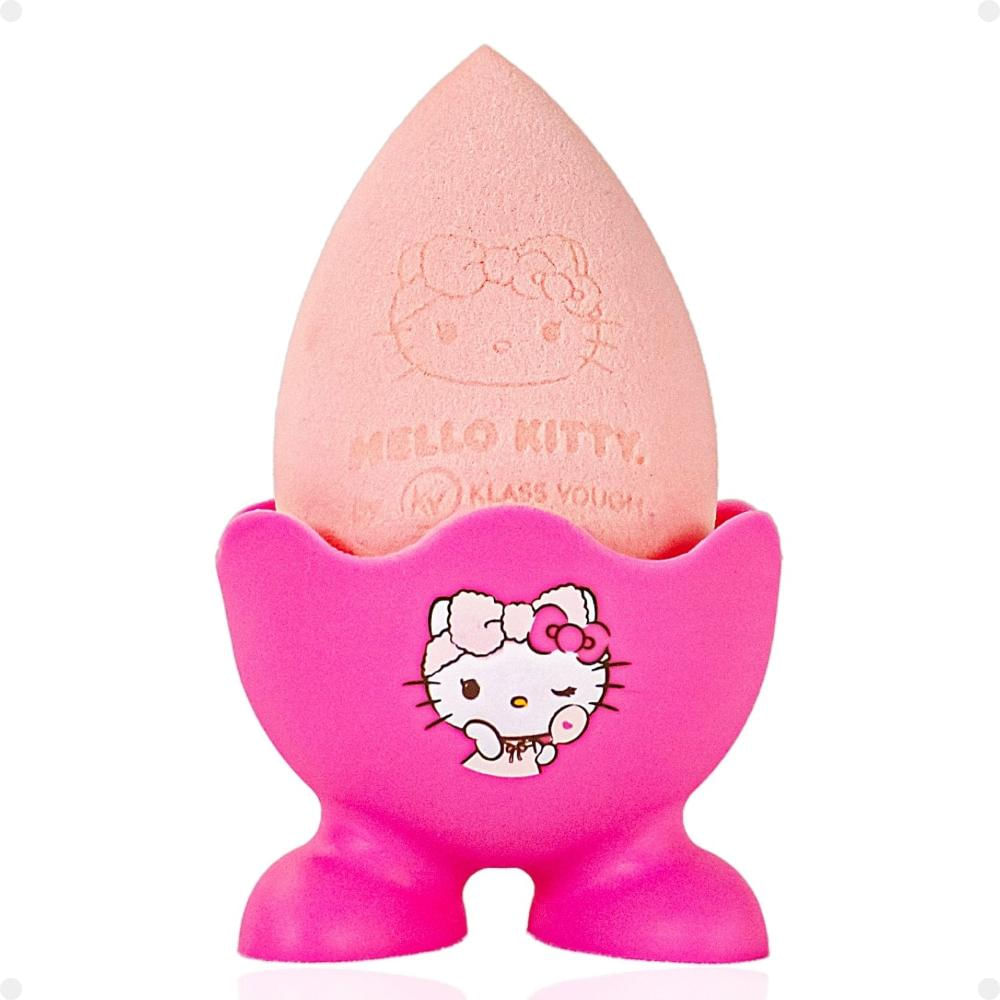 Esponja Gota com Case Hello Kitty By Klass Vough Rose Glow Sponge Kit Pfhk-03