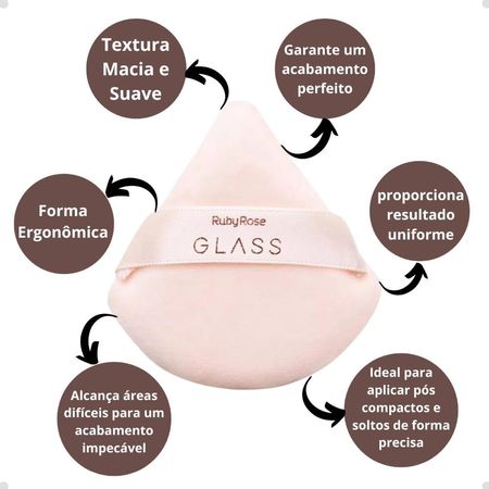 Esponja-de-Pó-Ruby-Rose-Glass-Powder-Puff-HB-S04--3