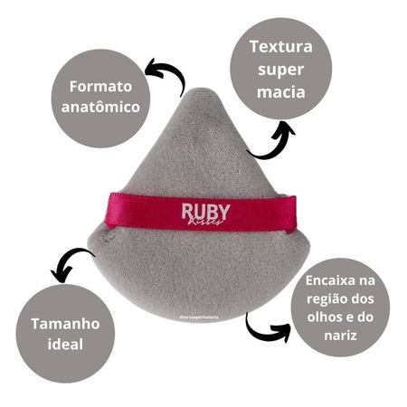 Esponja-Puff-Para-Pó-Ruby-Kisses-Triangular-Cinza-e-Rosa--2