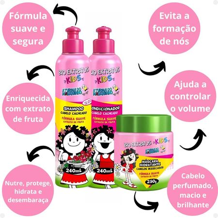Kit-Bio-Extratus-Kids-A-Turma-do-Maluquinho-Cacheado:-Shampoo,-Condicionador-e-Máscara--2