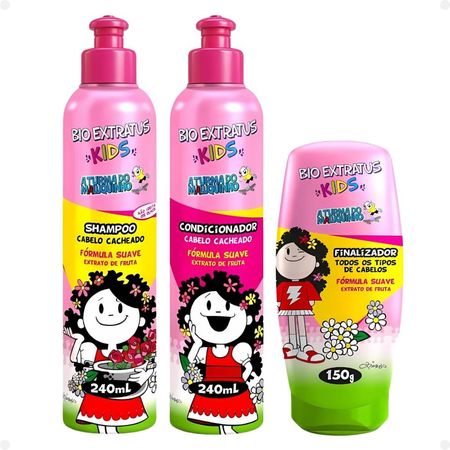 Kit-Bio-Extratus-Kids-A-Turma-do-Maluquinho-Cacheado:-Shampoo,-Condicionador-e-Finalizador--1