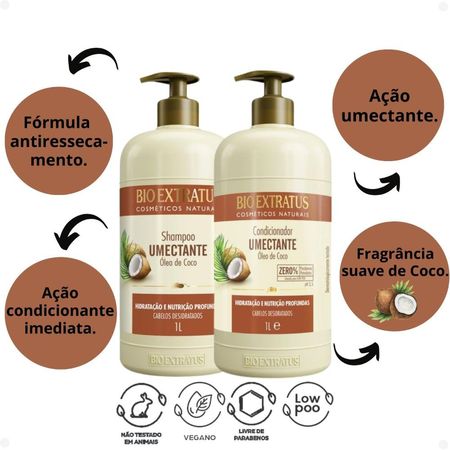 Kit-Bio-Extratus-Umectante-Óleo-de-Coco:-Shampoo-e-Condicionador-1L--2