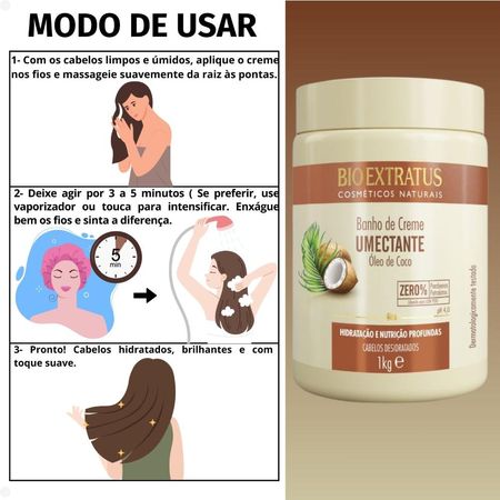 Kit-Bio-Extratus-Umectante-Óleo-de-Coco:-Shampoo-1L-e-Banho-de-Creme-1kg--5