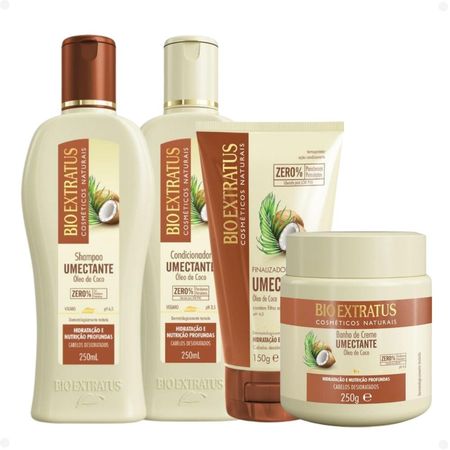 Kit-Bio-Extratus-Umectante-Óleo-de-Coco:-Shampoo-500ml,-Condicionador-500ml,-Banho-de-Creme-500g-e-Finalizador-500ml--2